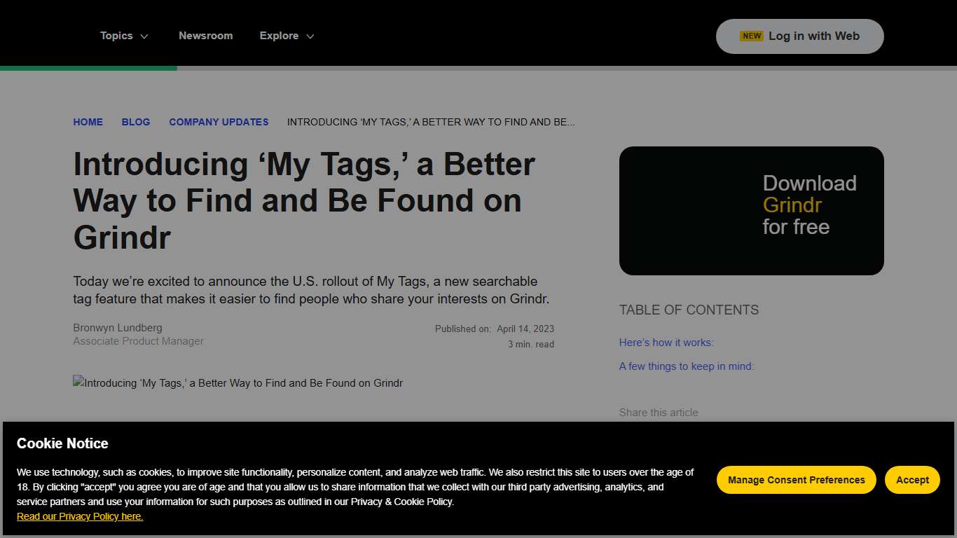 Introducing ‘My Tags,’ a Better Way to Find and Be Found on Grindr Grindr